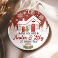 Personalized Christmas New Home Ornament, Custom New House Gift Ideas, Housewarming Gifts for New House Ornament, Welcome Home Gifts, Personalized First Christmas in Our New Home Ornament, Couples New Home Ornament CX01-4 - Kindlytoys