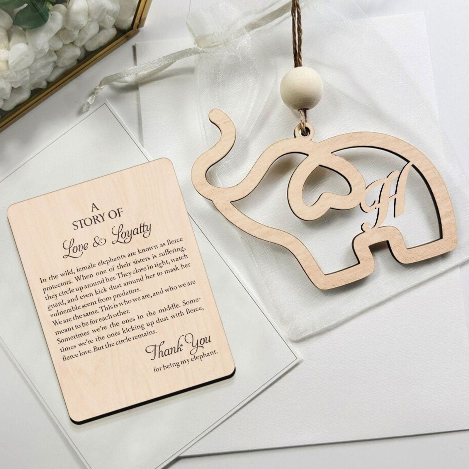 Personalized Elephant Sisterhood Ornament, Best Friend Ornament, Friendship Gift, Sisterhood Bond Gift CF83 - Kindlytoys