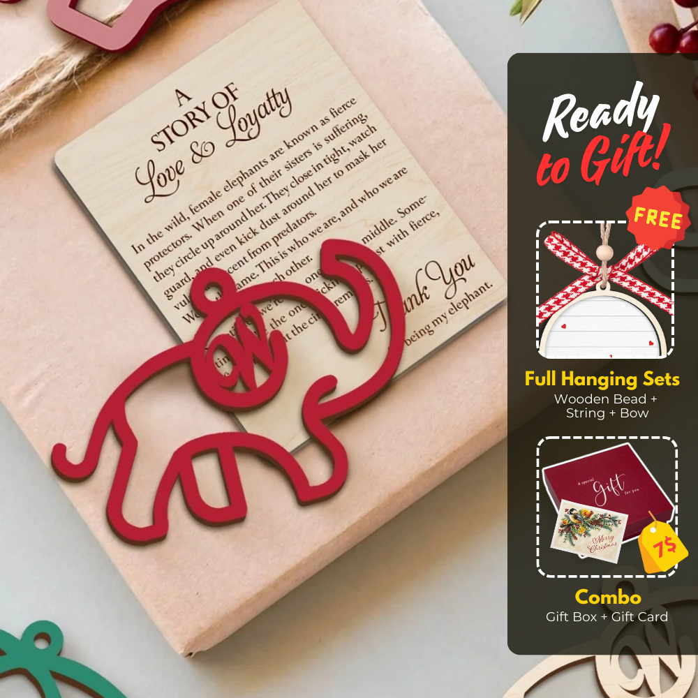 Personalized Elephant Sisterhood Ornament, Best Friend Ornament, Friendship Gift, Sisterhood Bond Gift CF83 - Kindlytoys