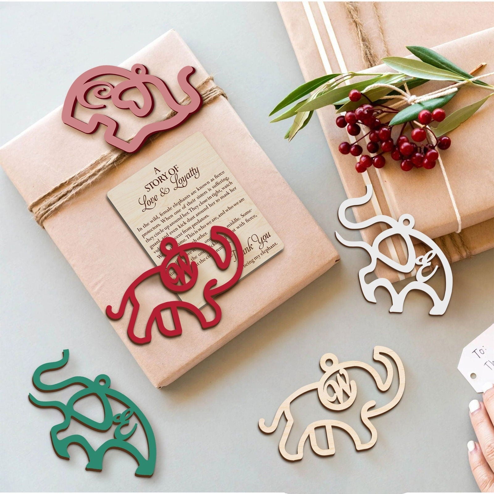 Personalized Elephant Sisterhood Ornament, Best Friend Ornament, Friendship Gift, Sisterhood Bond Gift CF83 - Kindlytoys