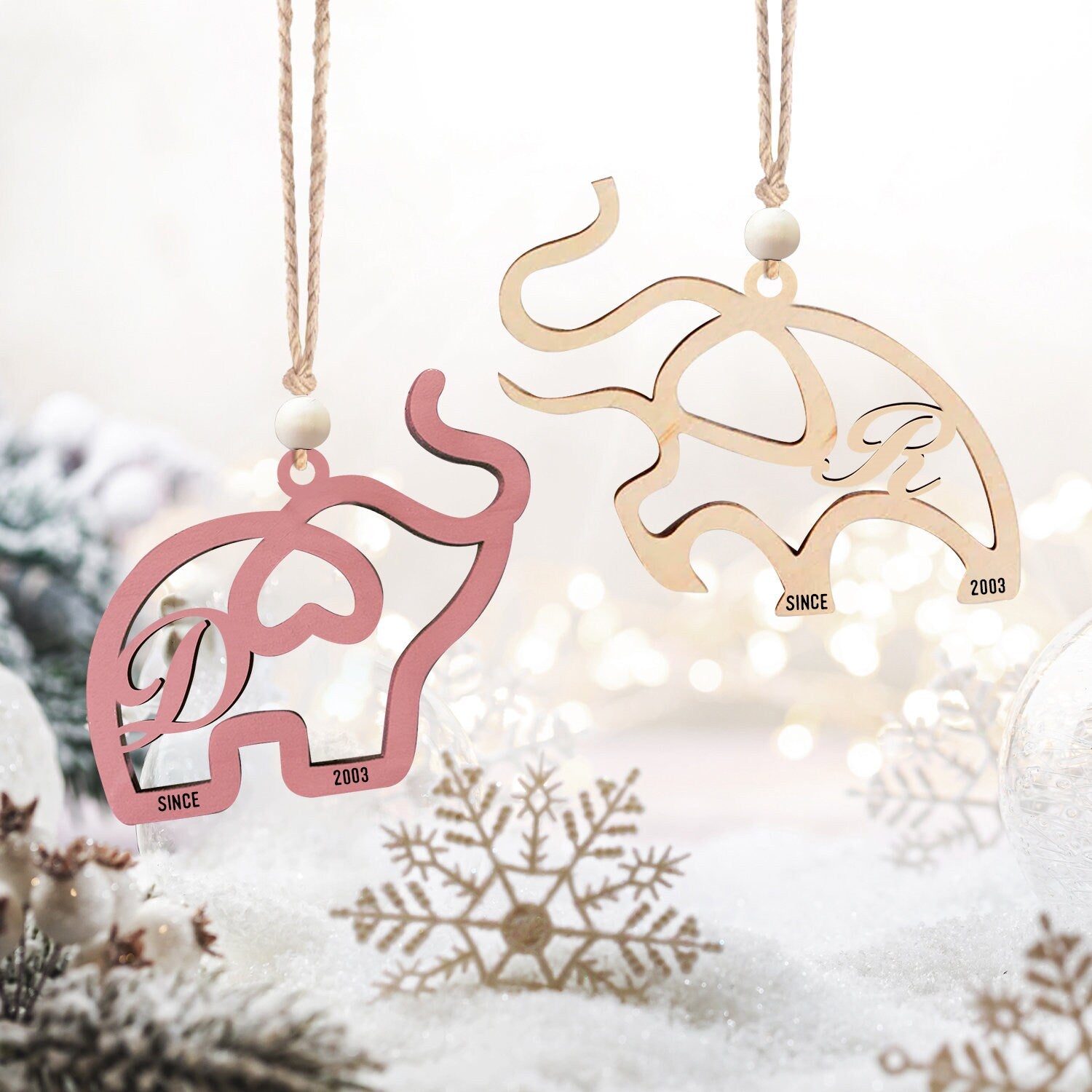 Personalized Elephant Sisterhood Ornament, Best Friend Ornament, Friendship Gift, Sisterhood Bond Gift CF83 - Kindlytoys