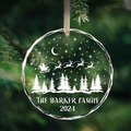 Personalized Family Christmas Glass Ornaments, Family Christmas GX02-1 - Kindlytoys