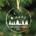 Personalized Family Christmas Glass Ornaments, Family Christmas GX02-1 - Kindlytoys