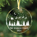 Personalized Family Christmas Glass Ornaments, Family Christmas GX02-1 - Kindlytoys