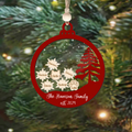 Personalized Family Christmas Ornament 5D, Custom Family Name Wooden Ornament CF299 - Kindlytoys