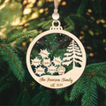 Personalized Family Christmas Ornament 5D, Custom Family Name Wooden Ornament CF299 - Kindlytoys