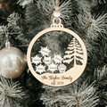 Personalized Family Christmas Ornament 5D, Custom Family Name Wooden Ornament CF299 - Kindlytoys