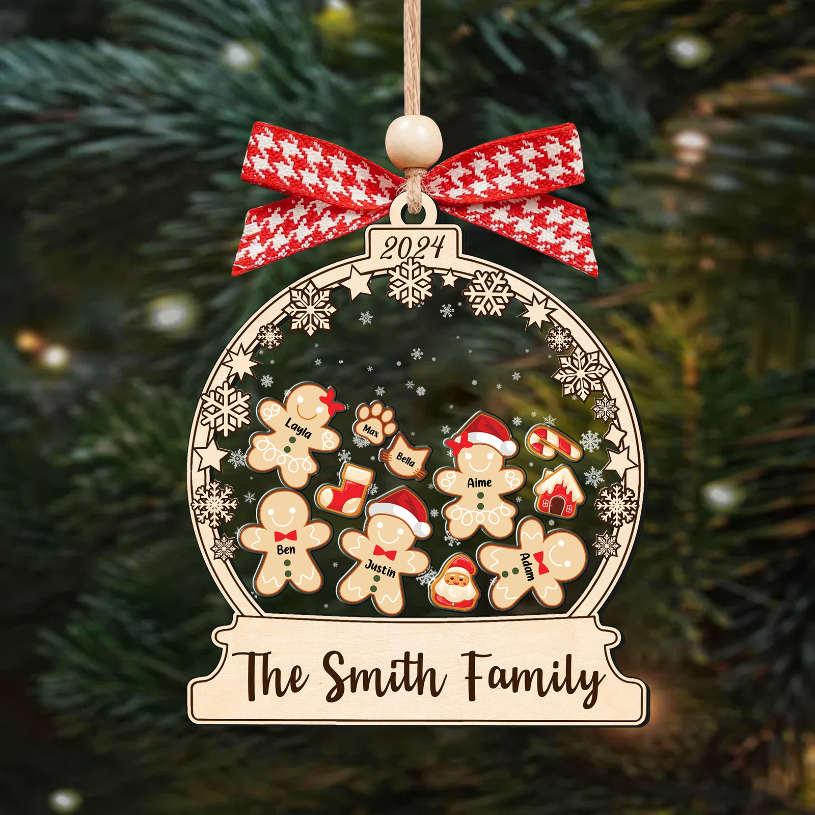Personalized Family Christmas Ornaments, Family Christmas Shaker Ornaments CF208 - Kindlytoys