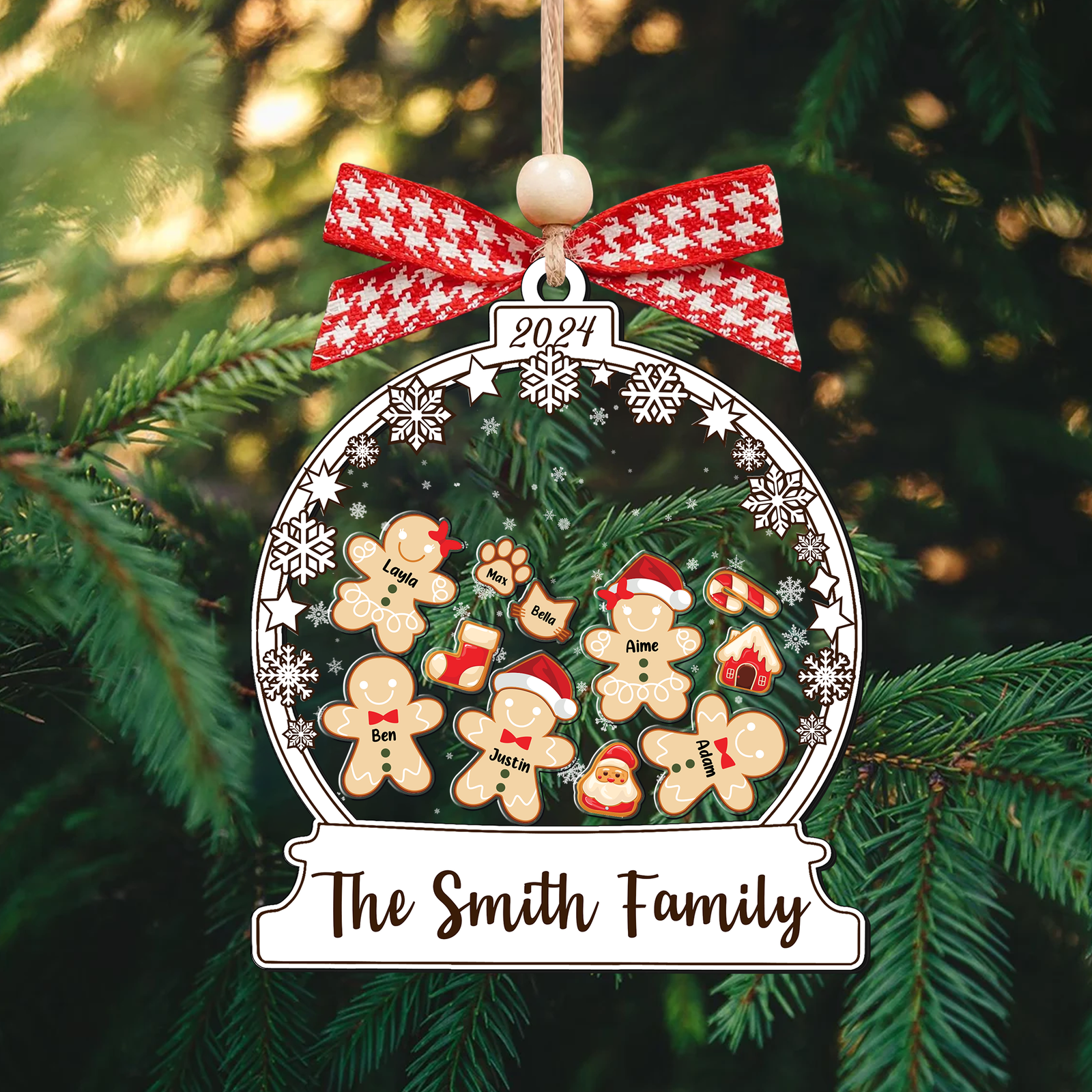Personalized Family Christmas Ornaments, Family Christmas Shaker Ornaments CF208 - Kindlytoys