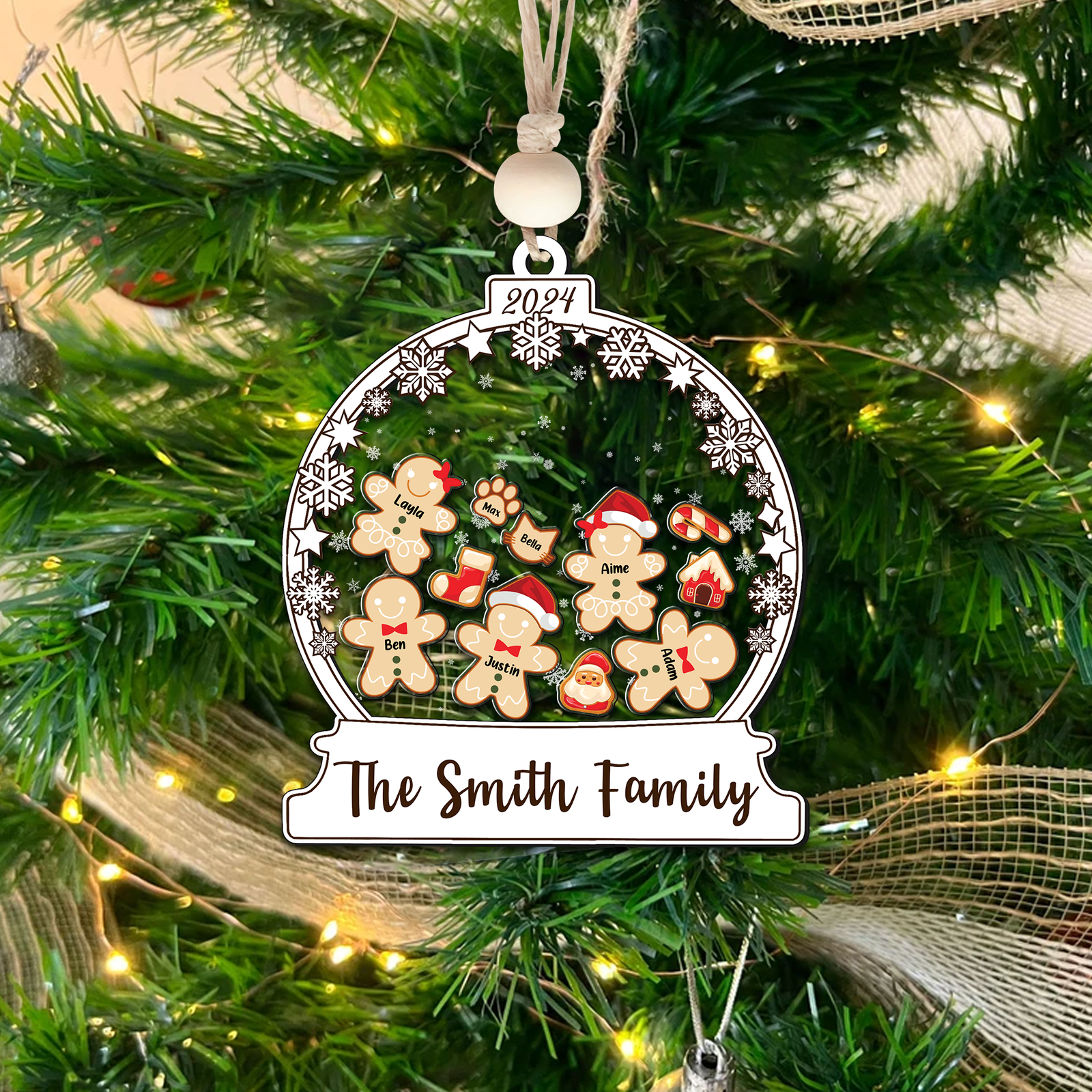 Personalized Family Christmas Ornaments, Family Christmas Shaker Ornaments CF208 - Kindlytoys