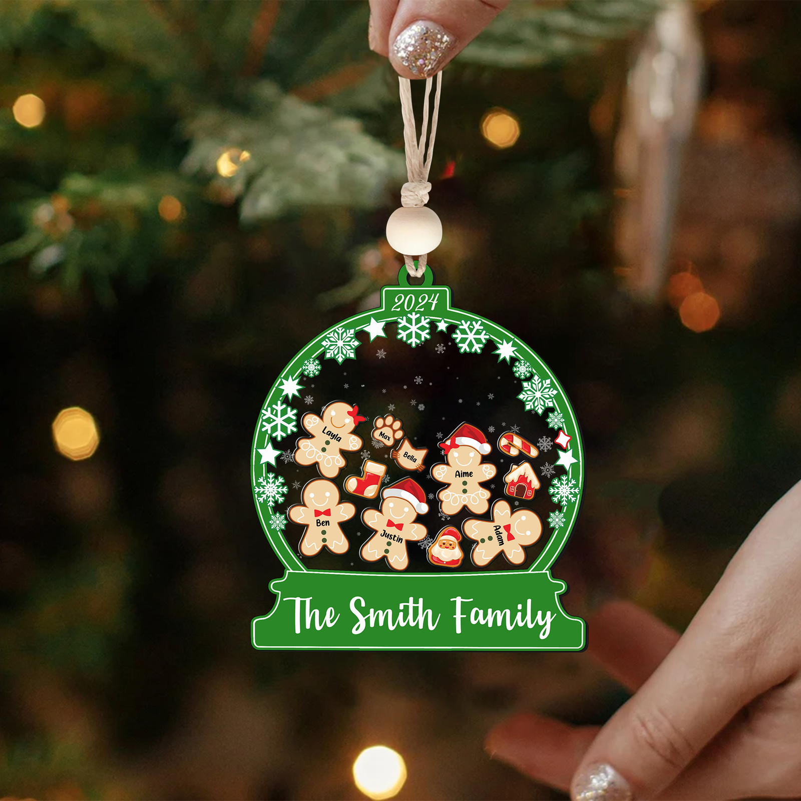 Personalized Family Christmas Ornaments, Family Christmas Shaker Ornaments CF208 - Kindlytoys