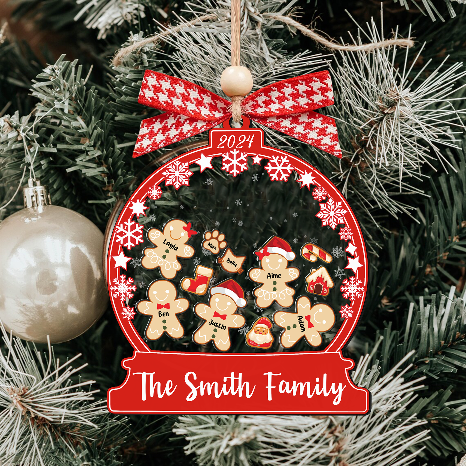 Personalized Family Christmas Ornaments, Family Christmas Shaker Ornaments CF208 - Kindlytoys