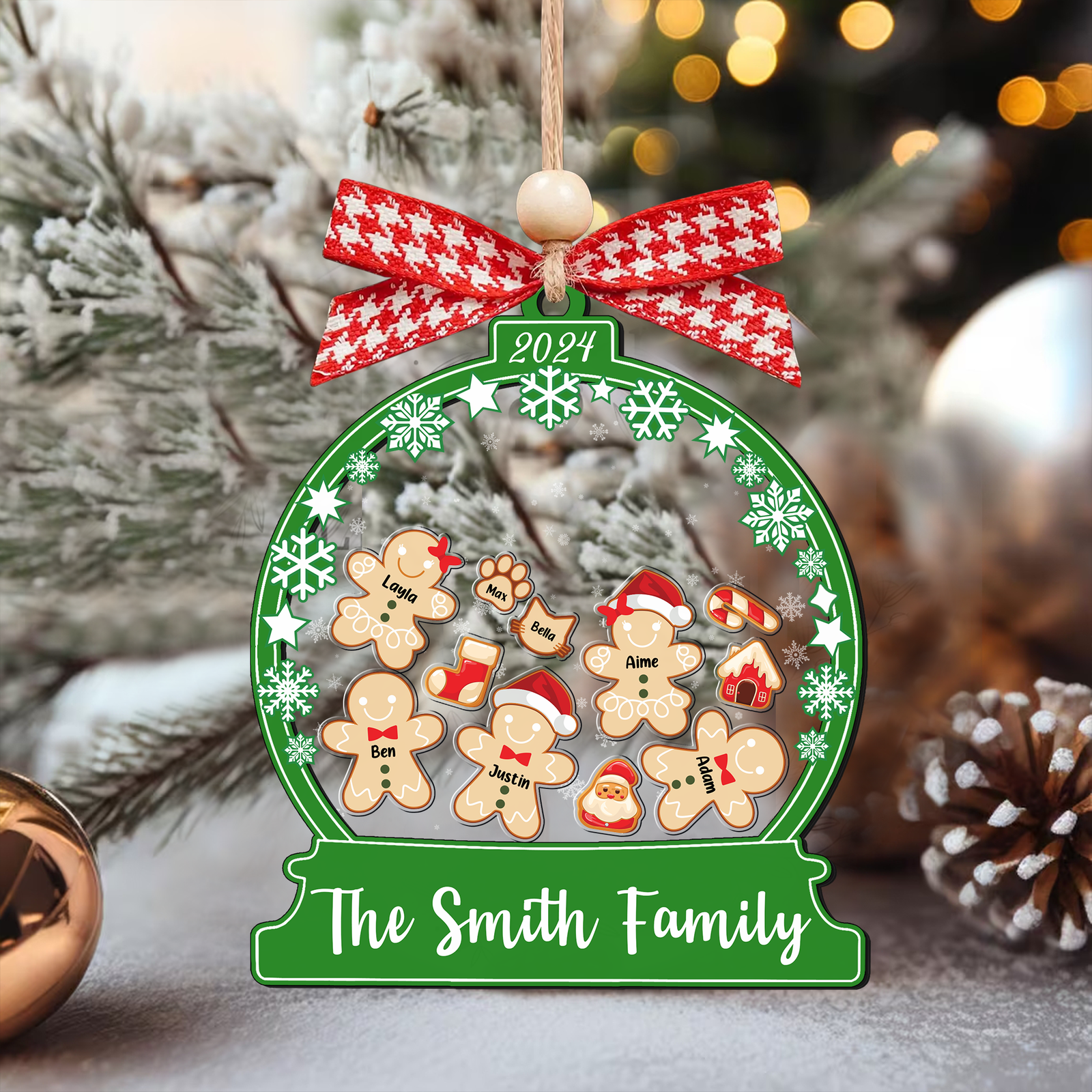 Personalized Family Christmas Ornaments, Family Christmas Shaker Ornaments CF208 - Kindlytoys
