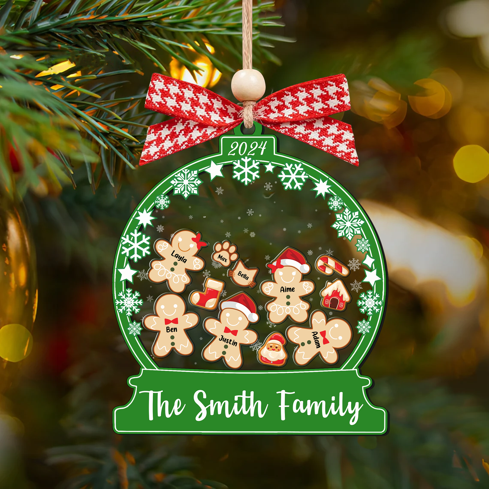 Personalized Family Christmas Ornaments, Family Christmas Shaker Ornaments CF208 - Kindlytoys