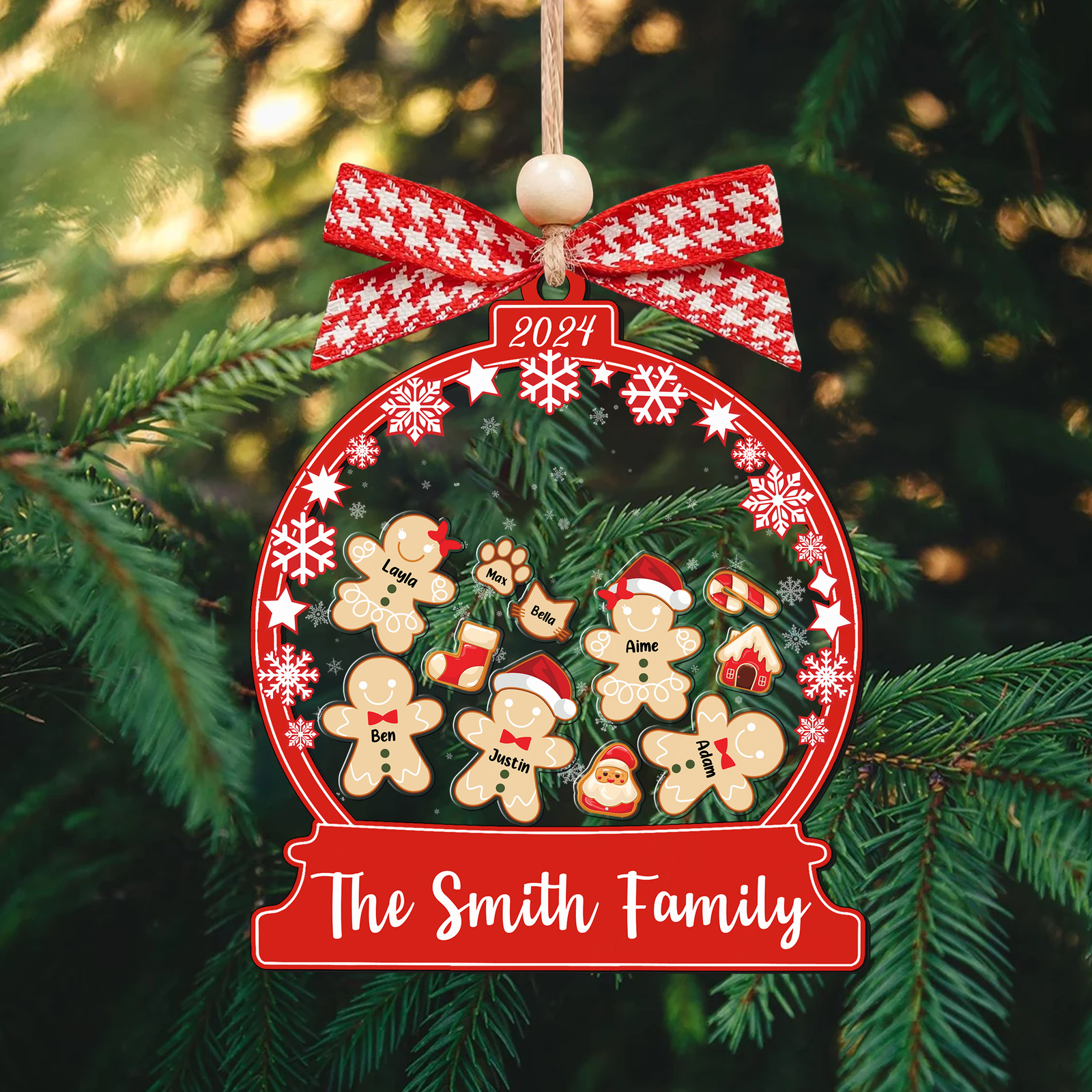 Personalized Family Christmas Ornaments, Family Christmas Shaker Ornaments CF208 - Kindlytoys
