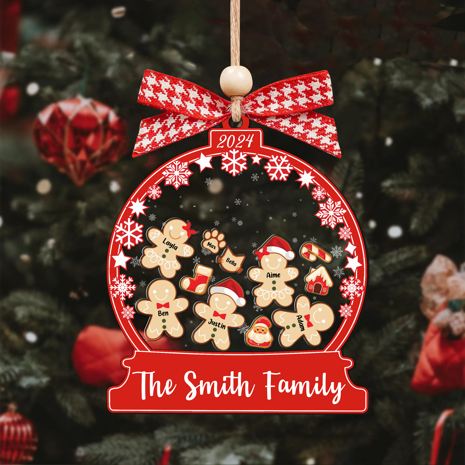 Personalized Family Christmas Ornaments, Family Christmas Shaker Ornaments CF208 - Kindlytoys