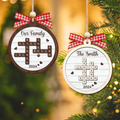 Personalized Family Crossword Puzzle Art 2-Layer Wooden Ornament, Christmas Gift For Family CF574 - Kindlytoys