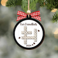 Personalized Family Crossword Puzzle Art 2-Layer Wooden Ornament, Christmas Gift For Family CF574 - Kindlytoys