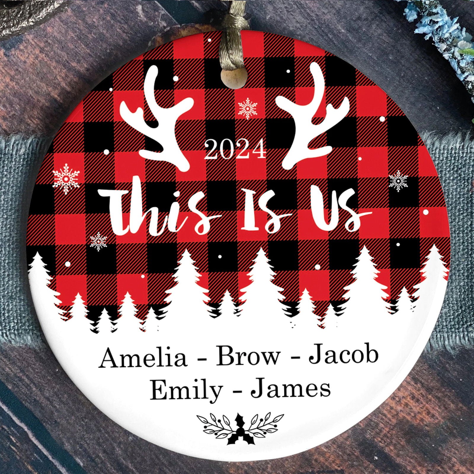 Personalized Family Ornament, Custom Xmas Tree Ornament, First Christmas Family Ornament CX01-25 - Kindlytoys