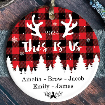 Personalized Family Ornament, Custom Xmas Tree Ornament, First Christmas Family Ornament CX01-25 - Kindlytoys