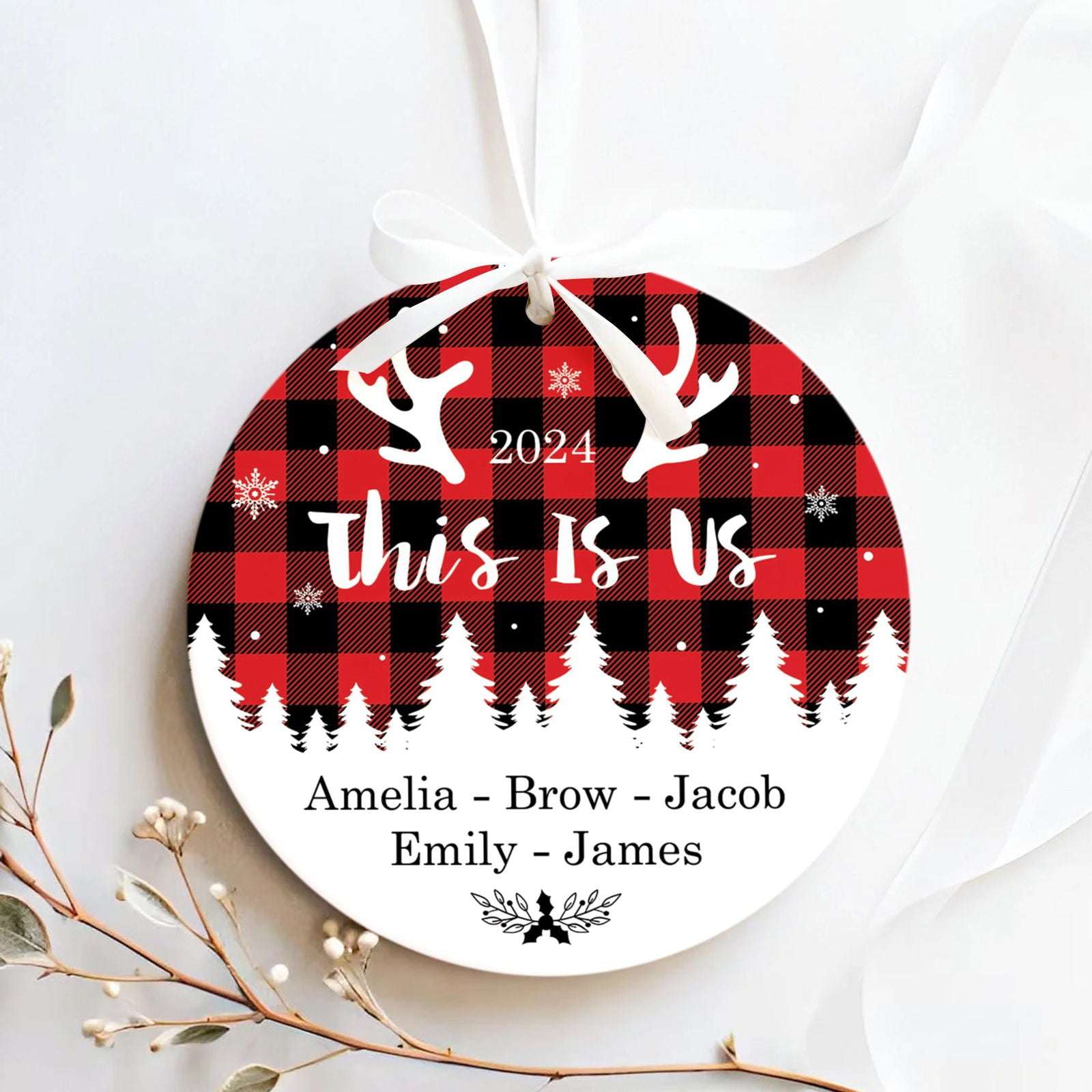 Personalized Family Ornament, Custom Xmas Tree Ornament, First Christmas Family Ornament CX01-25 - Kindlytoys