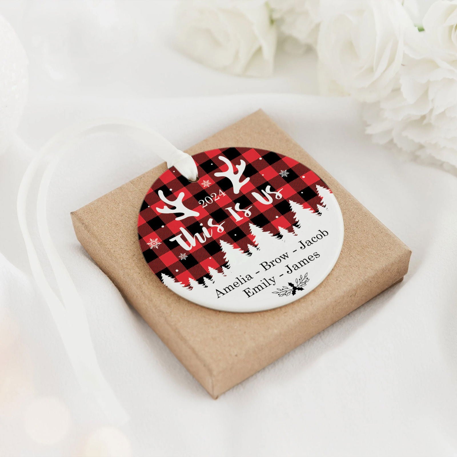 Personalized Family Ornament, Custom Xmas Tree Ornament, First Christmas Family Ornament CX01-25 - Kindlytoys