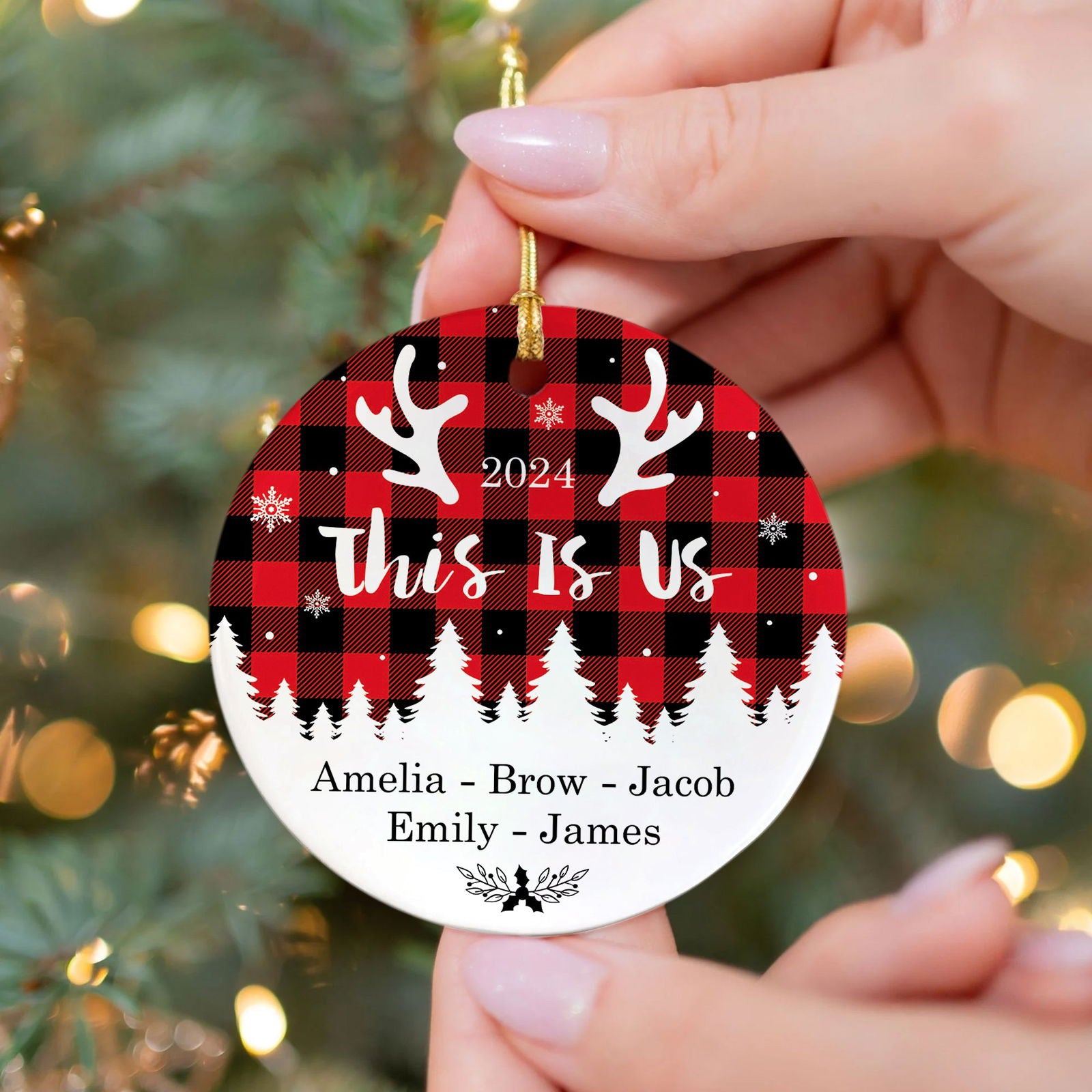 Personalized Family Ornament, Custom Xmas Tree Ornament, First Christmas Family Ornament CX01-25 - Kindlytoys