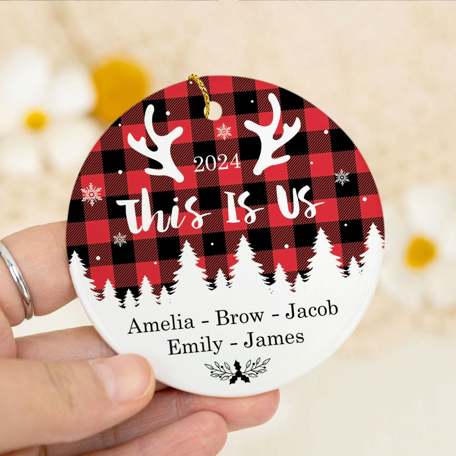 Personalized Family Ornament, Custom Xmas Tree Ornament, First Christmas Family Ornament CX01-25 - Kindlytoys