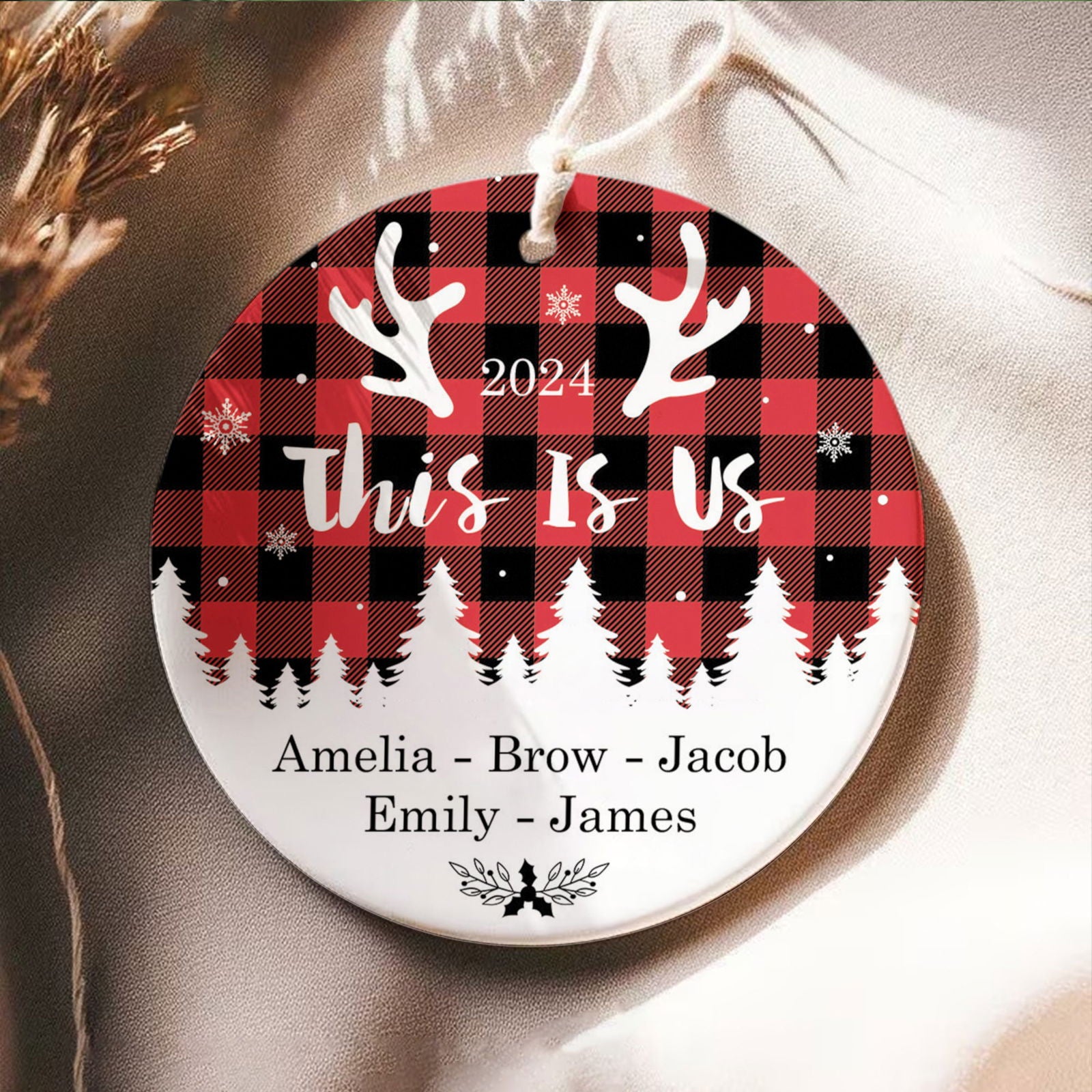 Personalized Family Ornament, Custom Xmas Tree Ornament, First Christmas Family Ornament CX01-25 - Kindlytoys