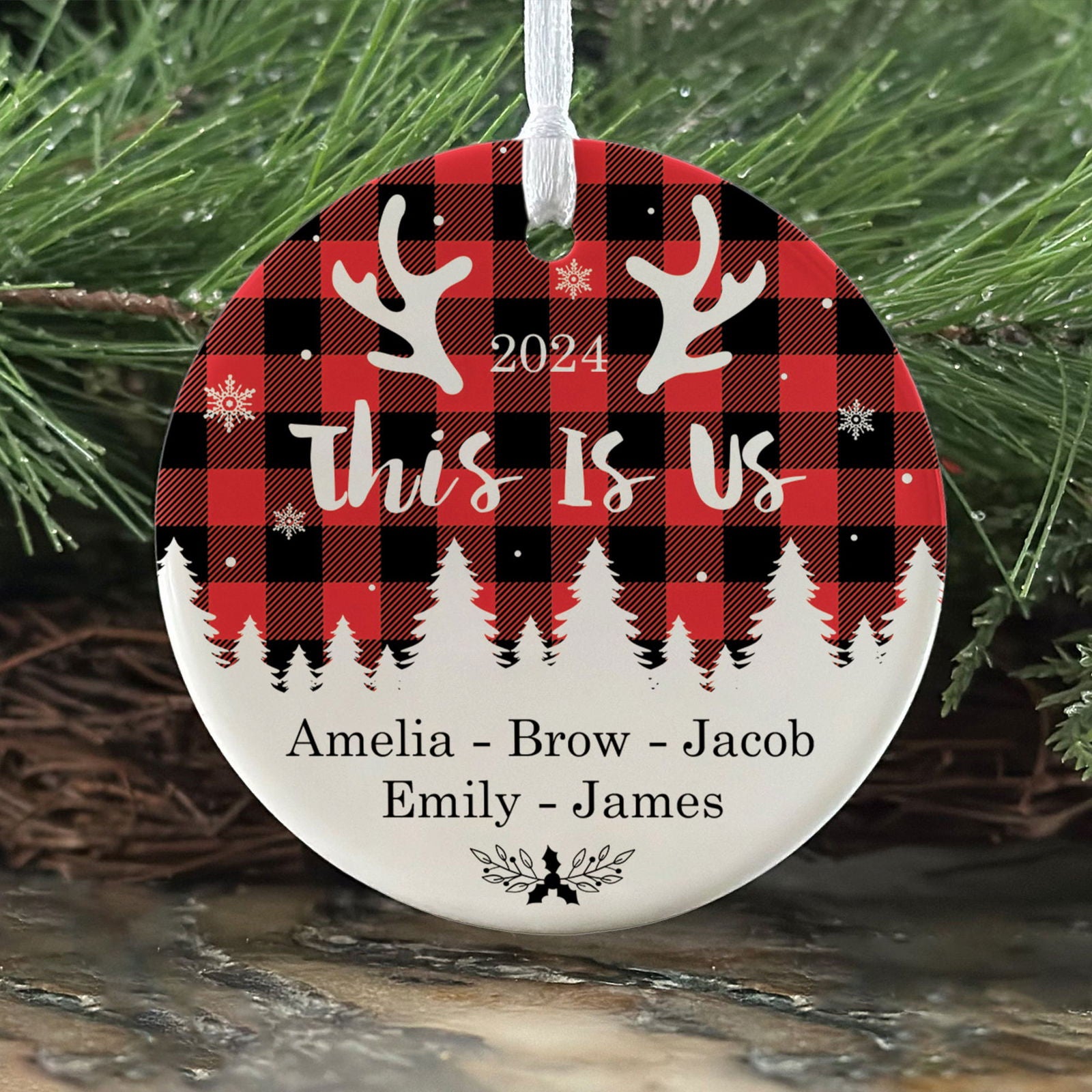 Personalized Family Ornament, Custom Xmas Tree Ornament, First Christmas Family Ornament CX01-25 - Kindlytoys