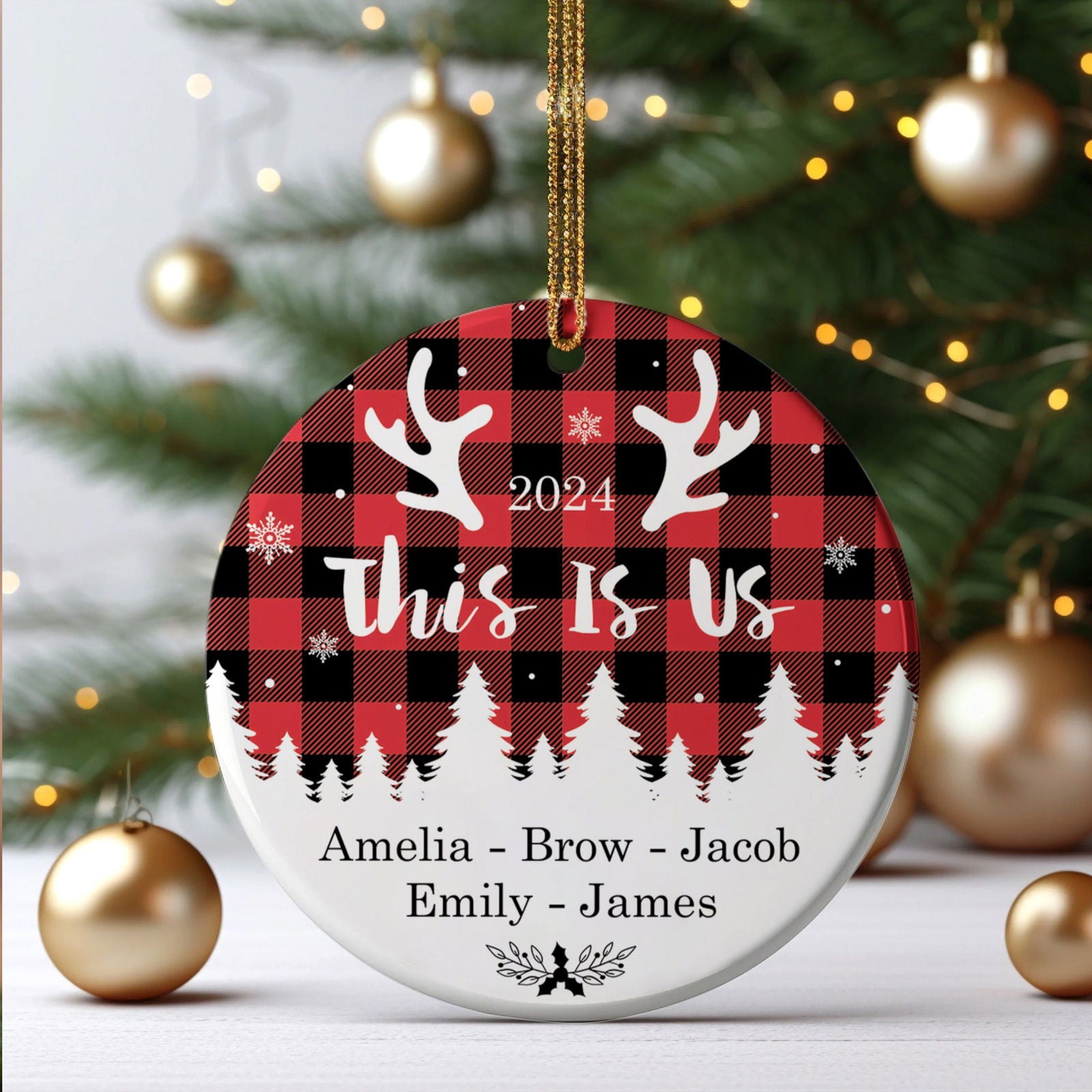 Personalized Family Ornament, Custom Xmas Tree Ornament, First Christmas Family Ornament CX01-25 - Kindlytoys