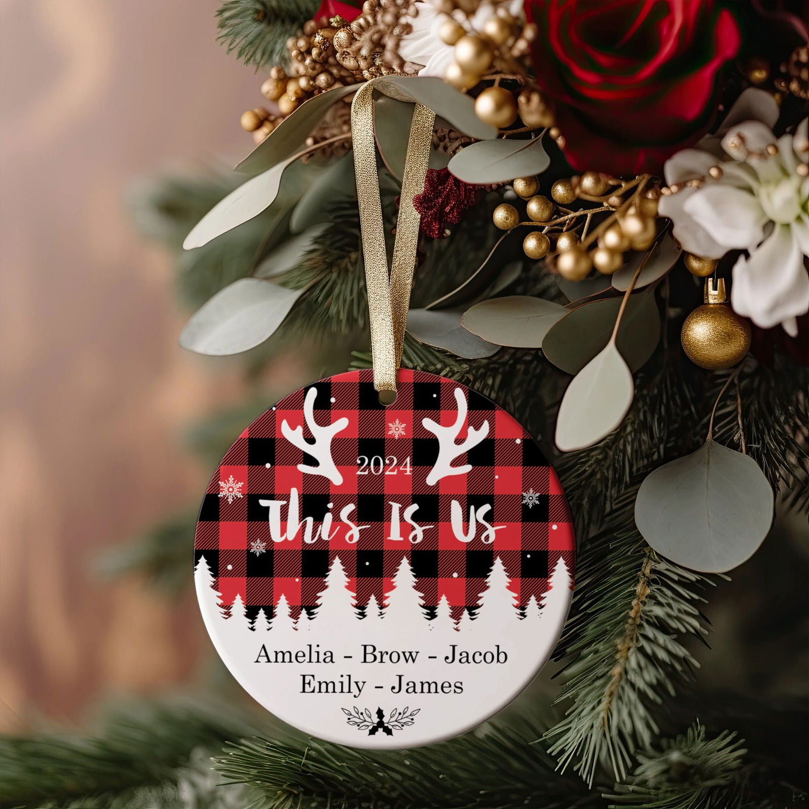 Personalized Family Ornament, Custom Xmas Tree Ornament, First Christmas Family Ornament CX01-25 - Kindlytoys