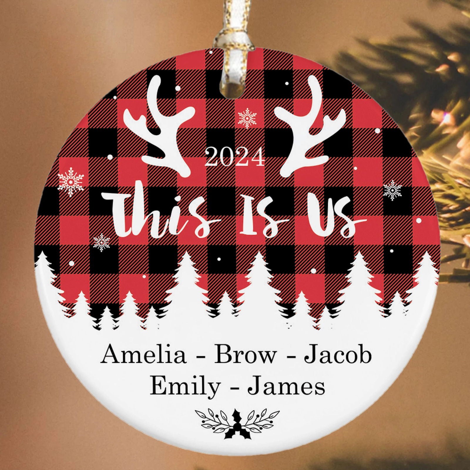 Personalized Family Ornament, Custom Xmas Tree Ornament, First Christmas Family Ornament CX01-25 - Kindlytoys