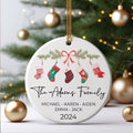 Personalized Family Stocking Ornament With Names and Year, Personalized Family Ornament CX01-36 - Kindlytoys