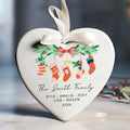 Personalized Family of 4 Ornament, Personalized Heart Shaped Ornament CY02-11 - Kindlytoys