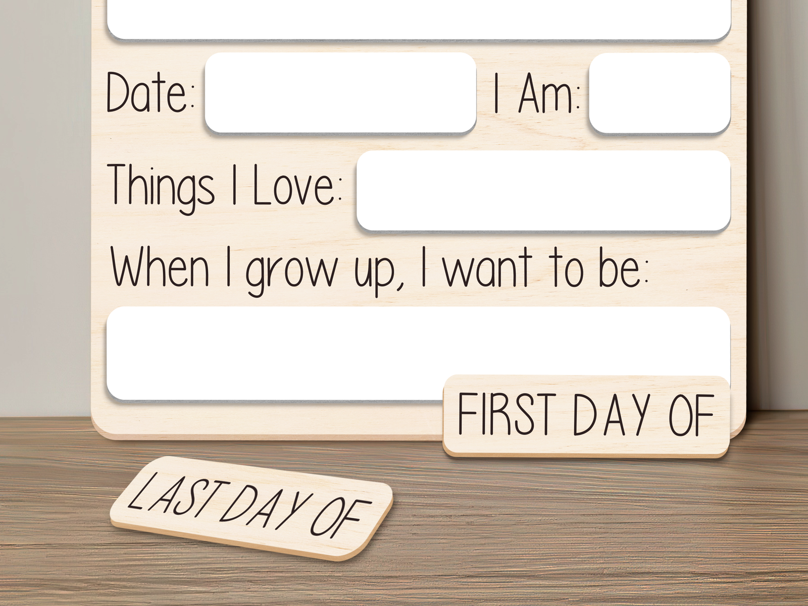 Personalized First/Last Day of School Sign Interchangeable Names SS14 - Kindlytoys