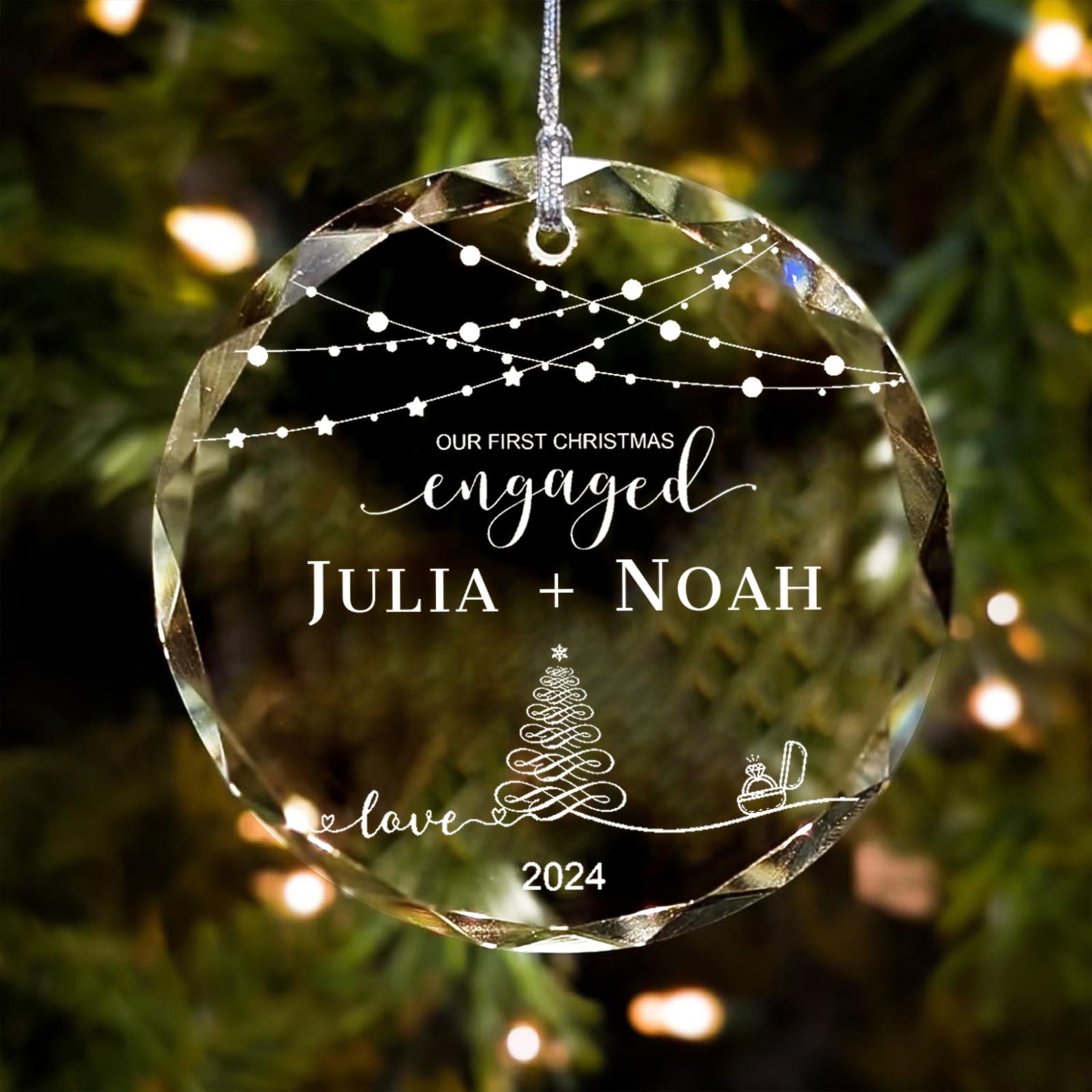 Personalized First Christmas Married Glass Ornament, Our First Christmas Married as Mr and Mrs Ornament, Wedding Glass GX05-13 - Kindlytoys