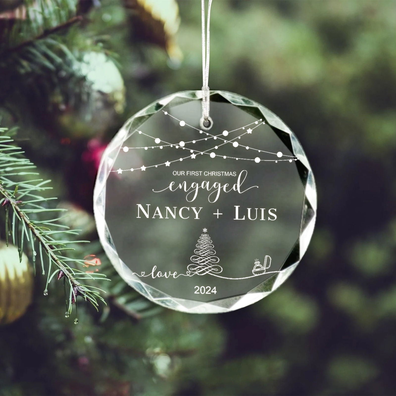 Personalized First Christmas Married Glass Ornament, Our First Christmas Married as Mr and Mrs Ornament, Wedding Glass GX05-13 - Kindlytoys