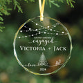 Personalized First Christmas Married Glass Ornament, Our First Christmas Married as Mr and Mrs Ornament, Wedding Glass GX05-13 - Kindlytoys