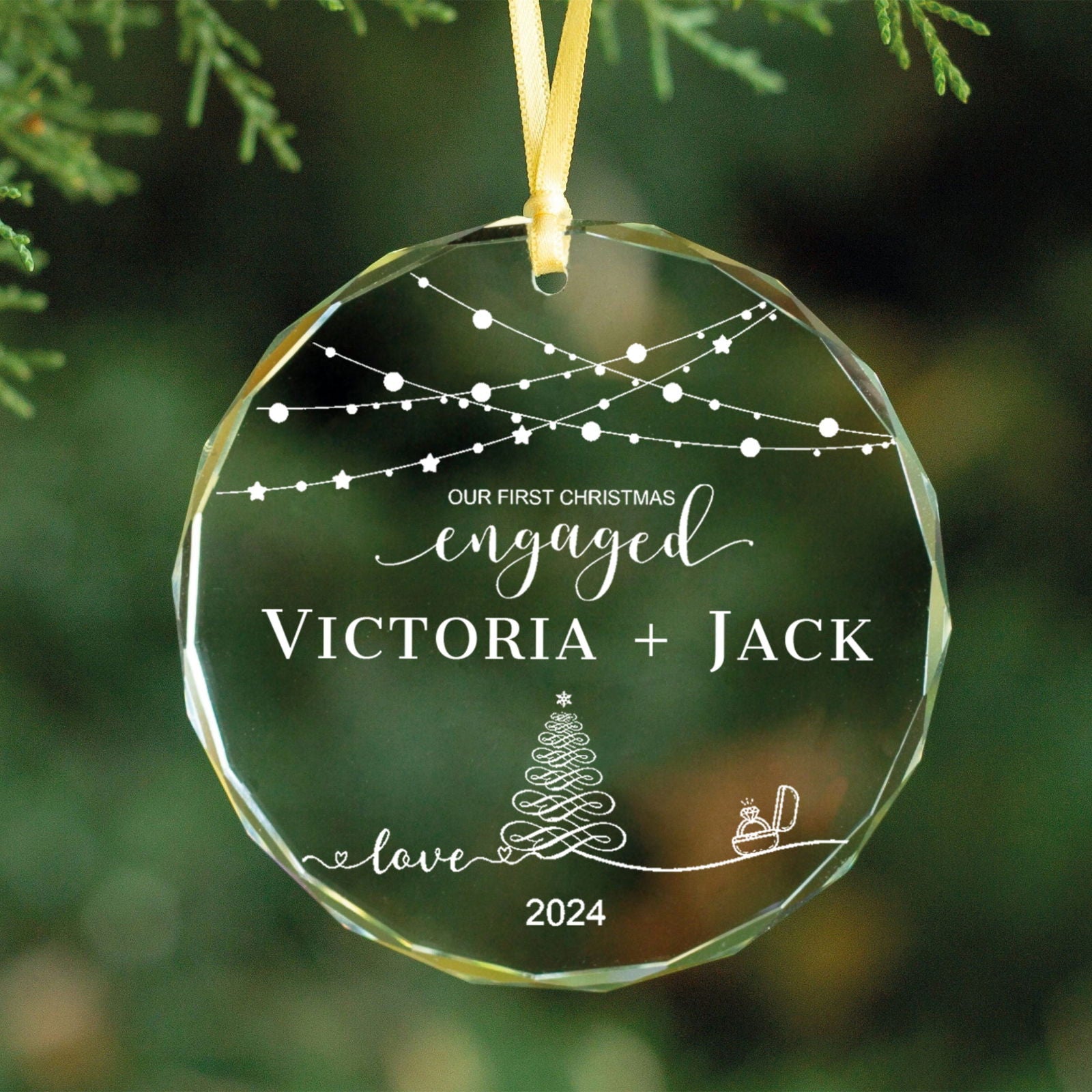 Personalized First Christmas Married Glass Ornament, Our First Christmas Married as Mr and Mrs Ornament, Wedding Glass GX05-13 - Kindlytoys
