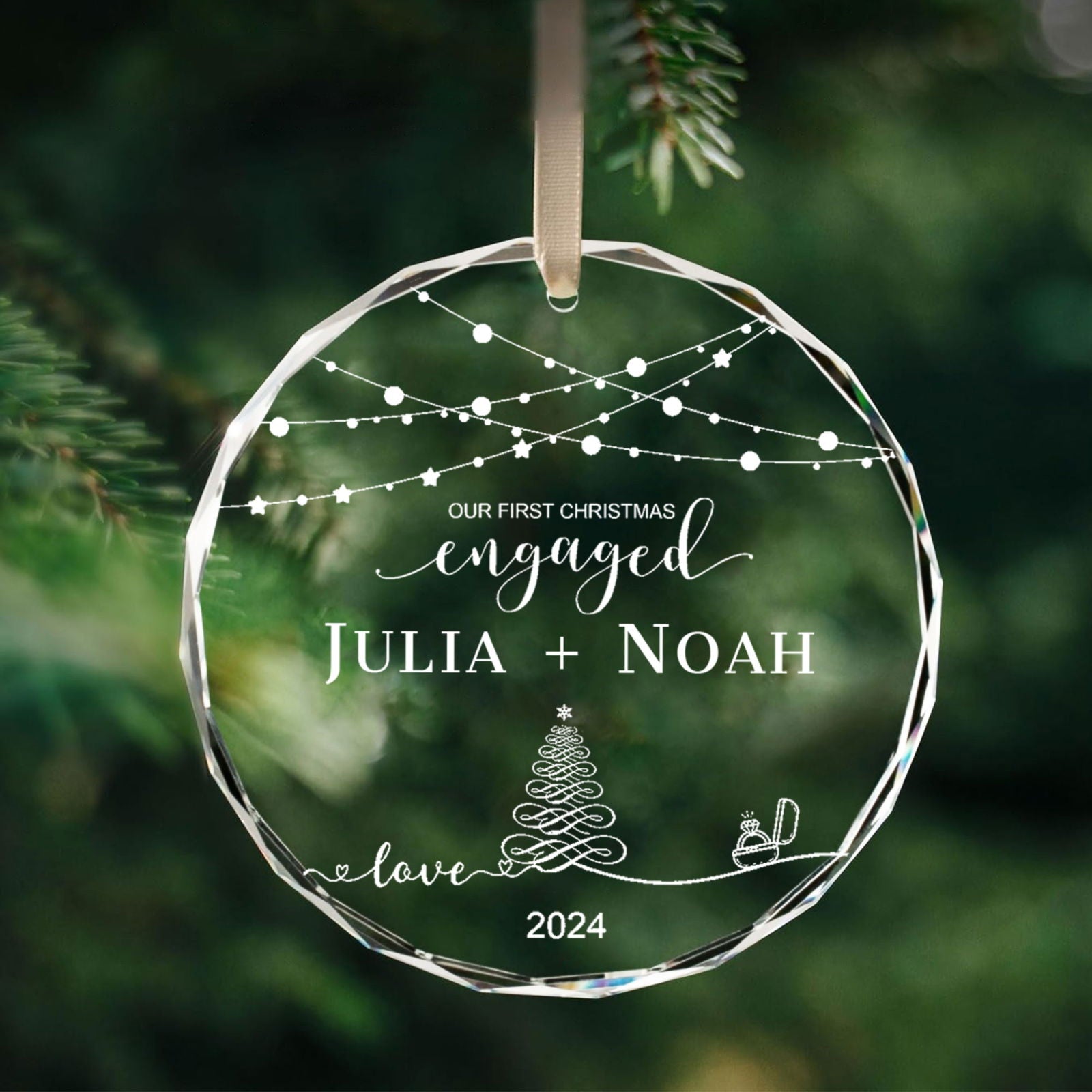 Personalized First Christmas Married Glass Ornament, Our First Christmas Married as Mr and Mrs Ornament, Wedding Glass GX05-13 - Kindlytoys