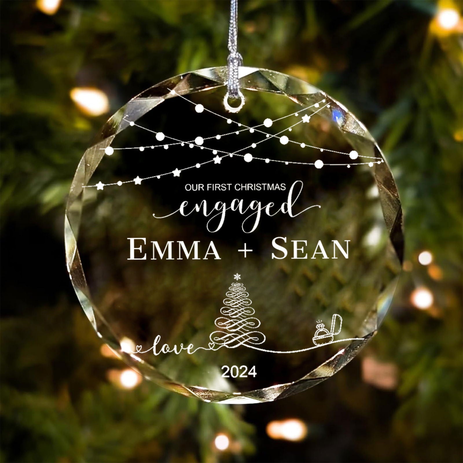 Personalized First Christmas Married Glass Ornament, Our First Christmas Married as Mr and Mrs Ornament, Wedding Glass GX05-13 - Kindlytoys