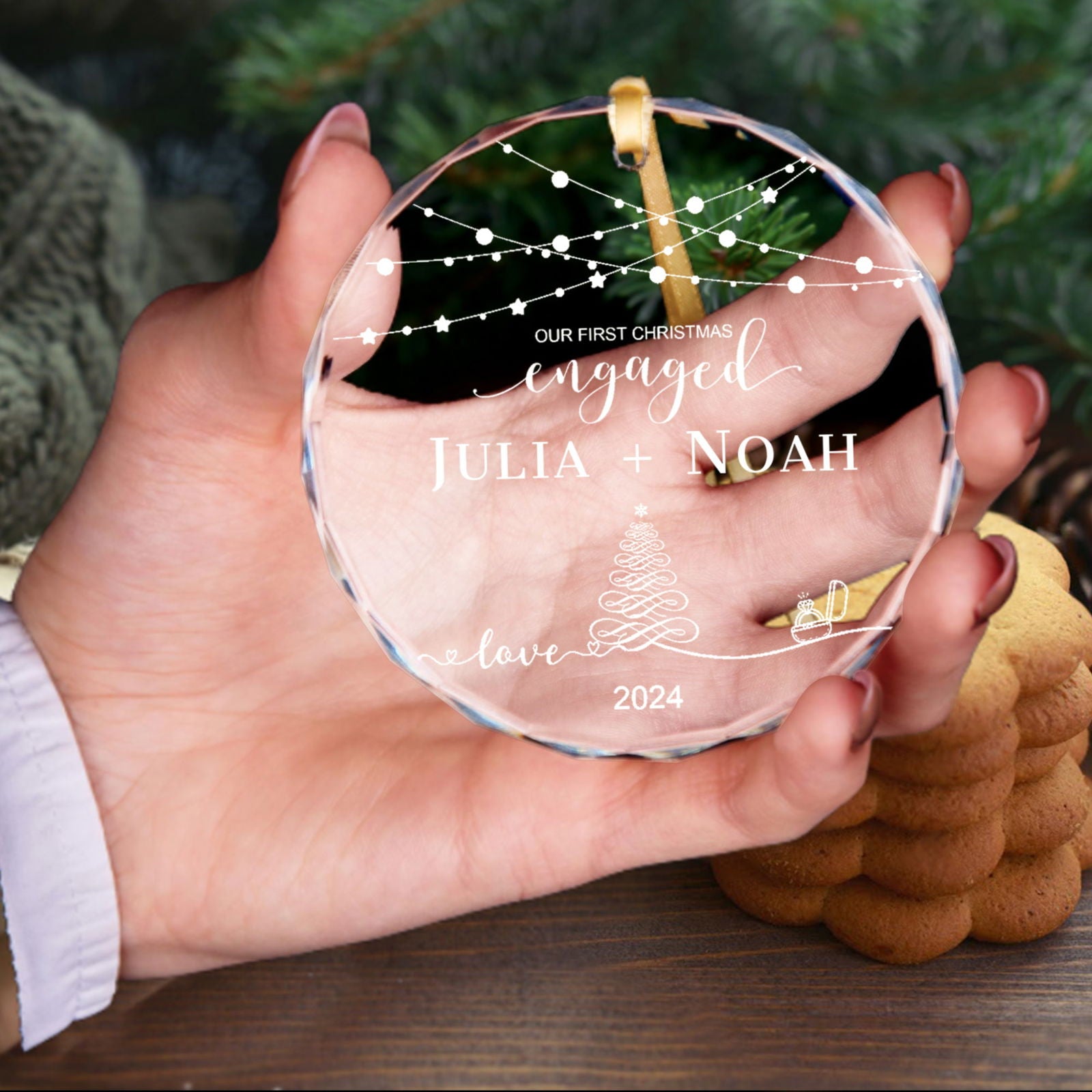 Personalized First Christmas Married Glass Ornament, Our First Christmas Married as Mr and Mrs Ornament, Wedding Glass GX05-13 - Kindlytoys