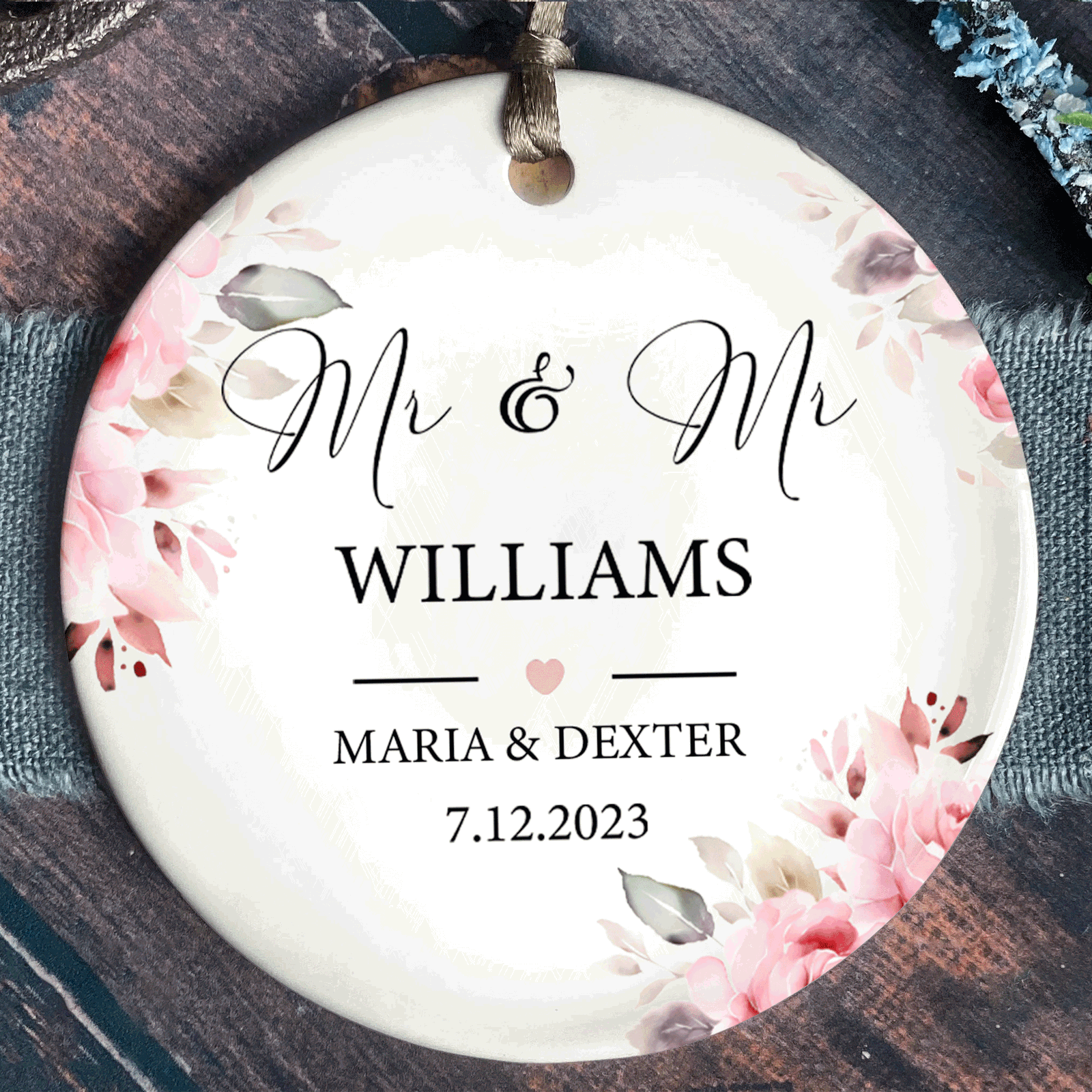 Personalized First Christmas Married Keepsake - Wedding Christmas Gift 2024, Our First Christmas Ornament CX05-26 - Kindlytoys
