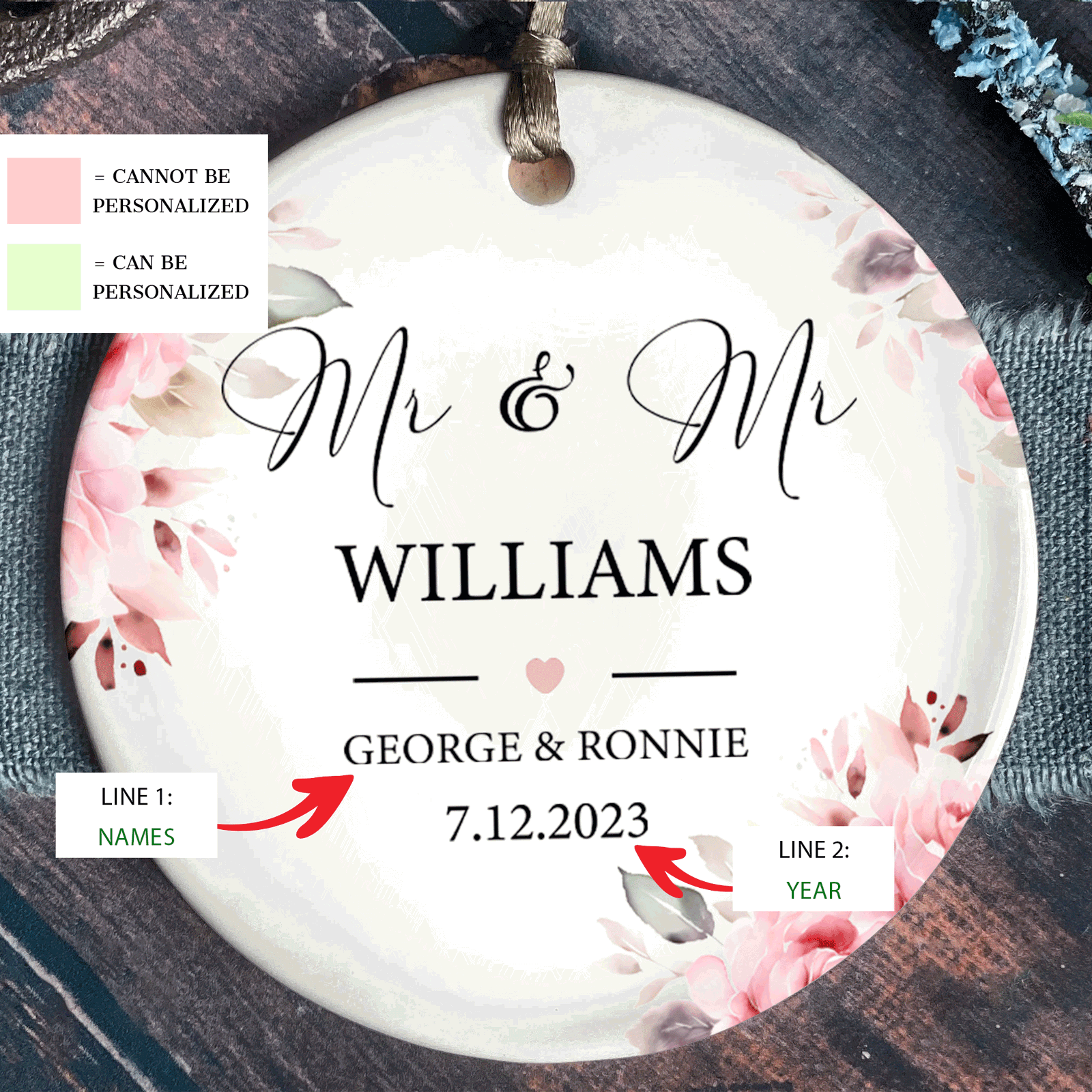 Personalized First Christmas Married Keepsake - Wedding Christmas Gift 2024, Our First Christmas Ornament CX05-26 - Kindlytoys