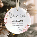 Personalized First Christmas Married Keepsake - Wedding Christmas Gift 2024, Our First Christmas Ornament CX05-26 - Kindlytoys