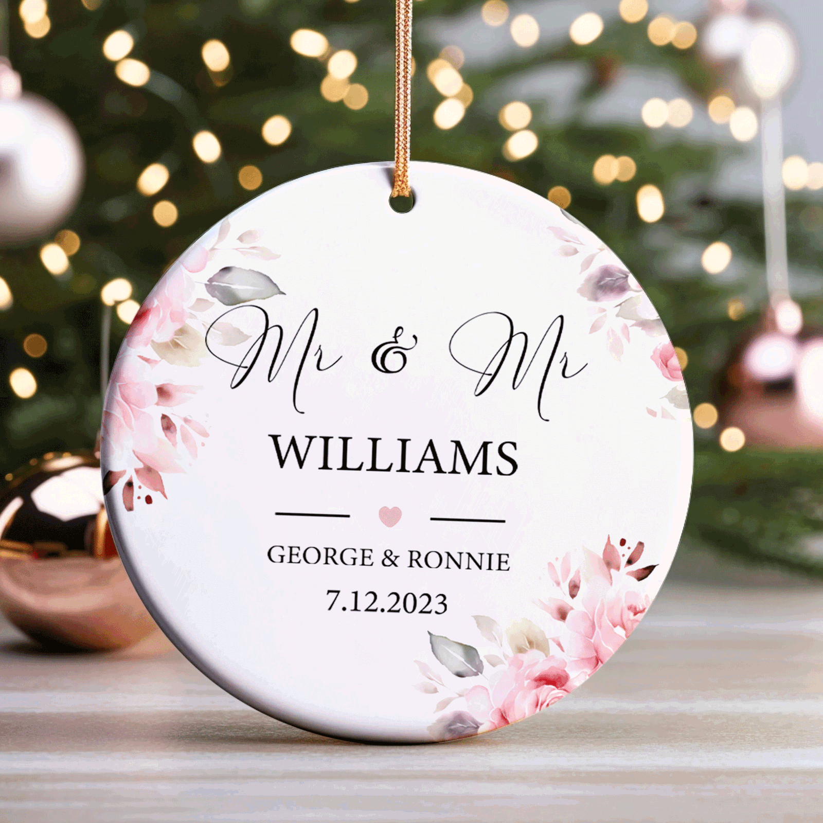 Personalized First Christmas Married Keepsake - Wedding Christmas Gift 2024, Our First Christmas Ornament CX05-26 - Kindlytoys