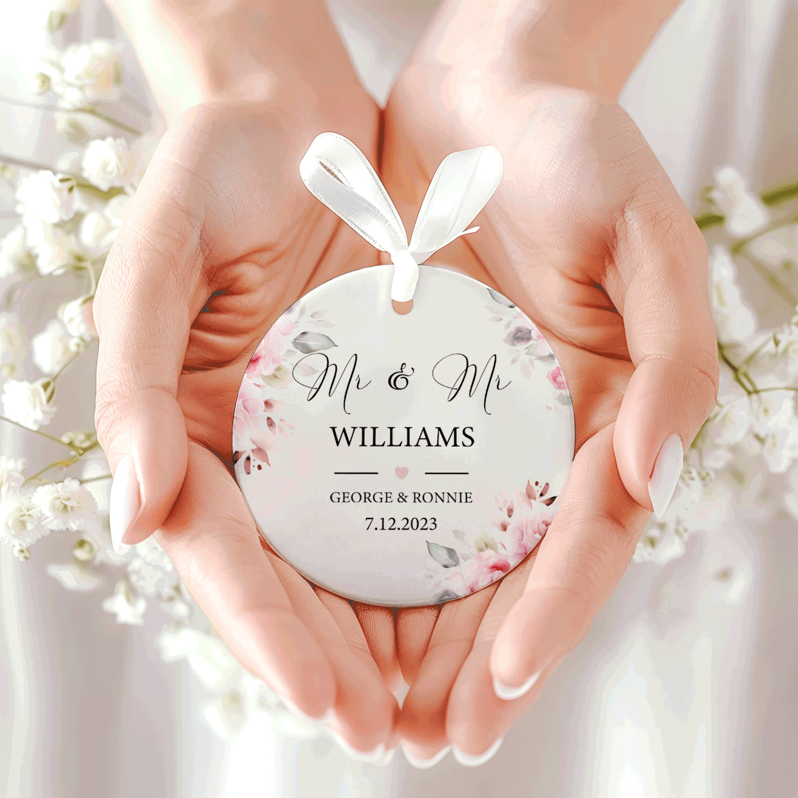 Personalized First Christmas Married Keepsake - Wedding Christmas Gift 2024, Our First Christmas Ornament CX05-26 - Kindlytoys