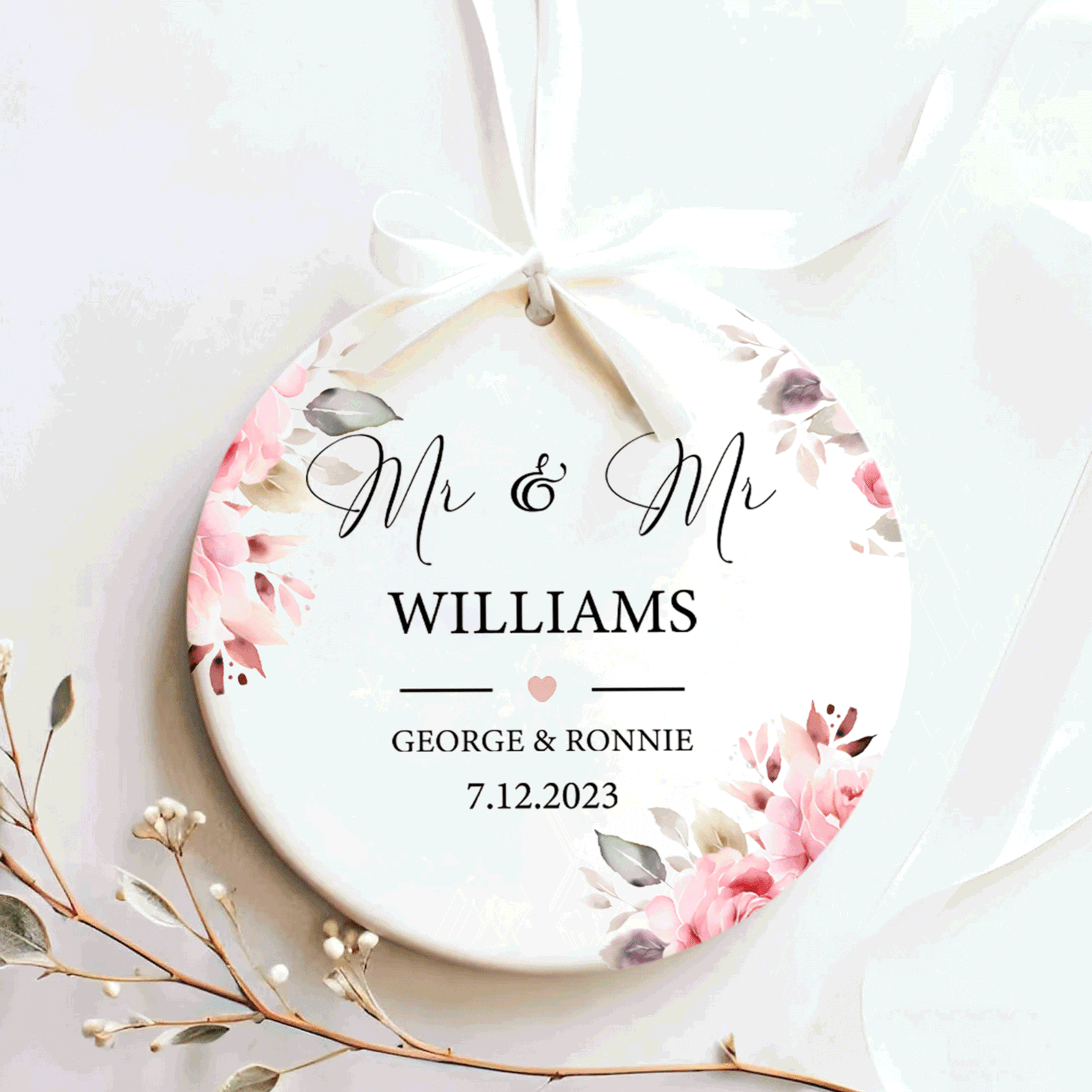 Personalized First Christmas Married Keepsake - Wedding Christmas Gift 2024, Our First Christmas Ornament CX05-26 - Kindlytoys