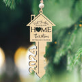 Personalized First Christmas Wood Key New Home Ornament, Christmas Ornament CF200 - Kindlytoys